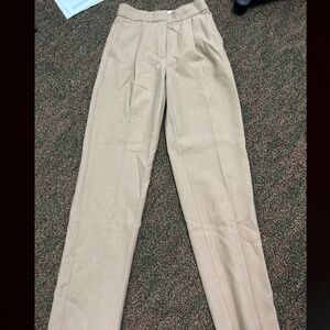 Brown Tan Aritzia Effortless Dress Pants Trousers